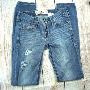 Hollister Medium Wash Distress Jeans